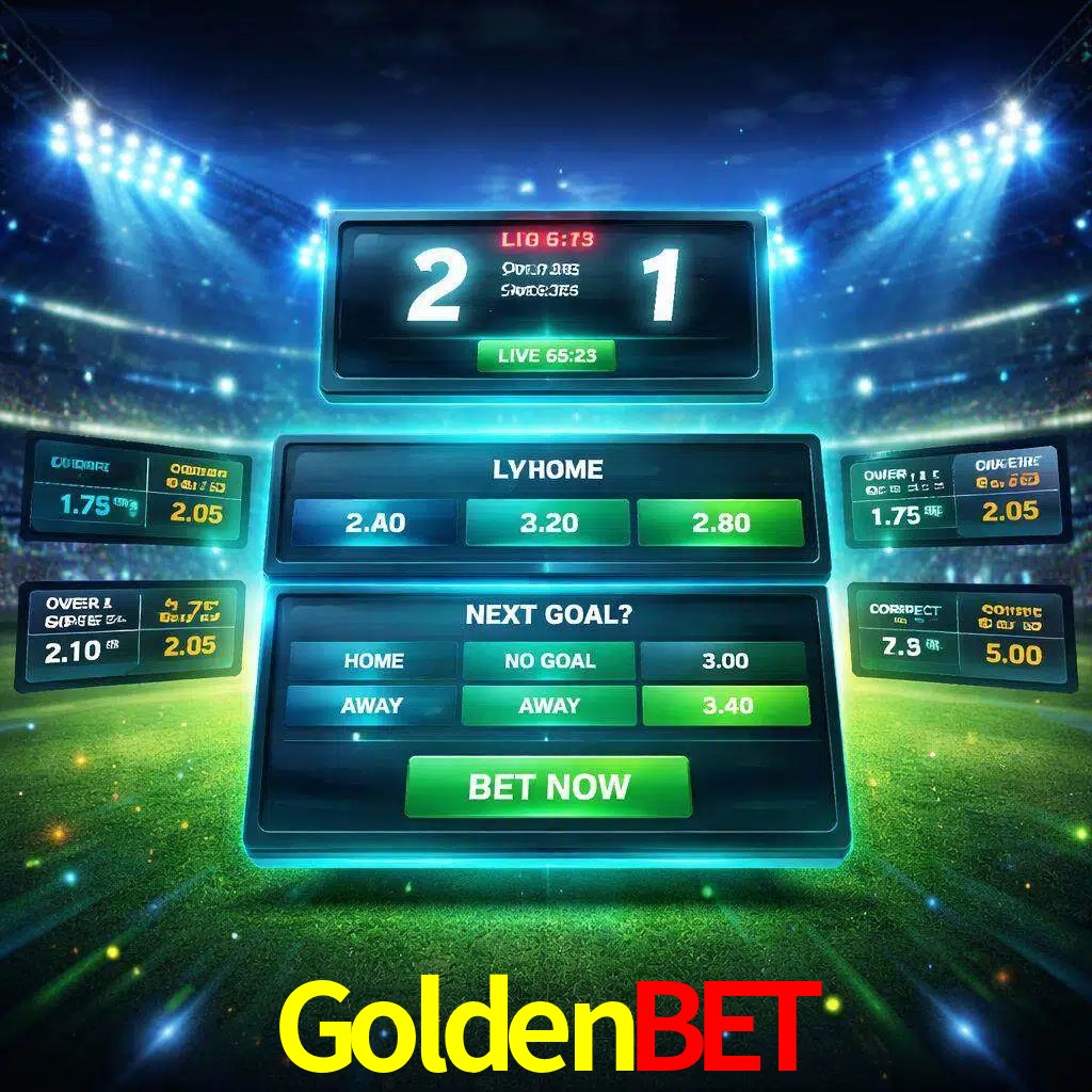 Vista de apuestas en vivo GoldenBet durante un partido en curso