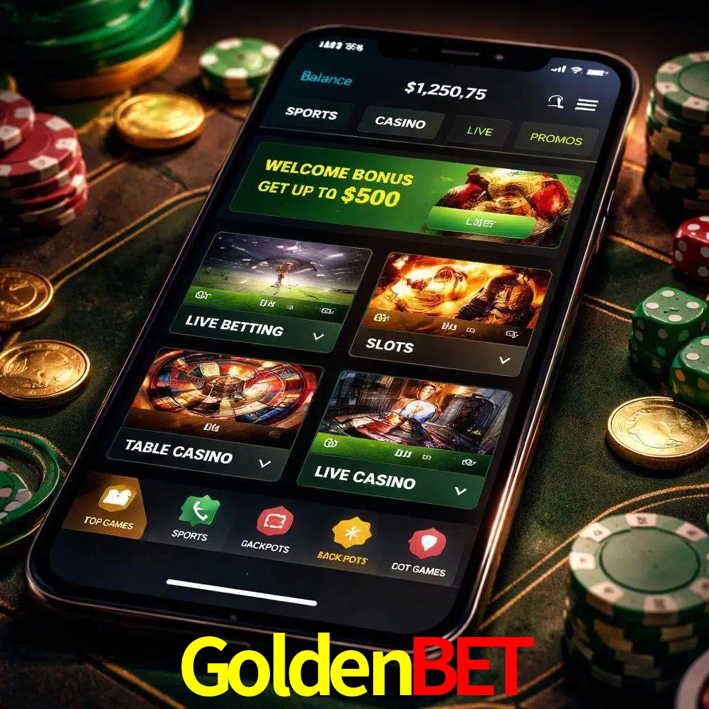 Diseño de juegos móviles GoldenBet para usuarios en México