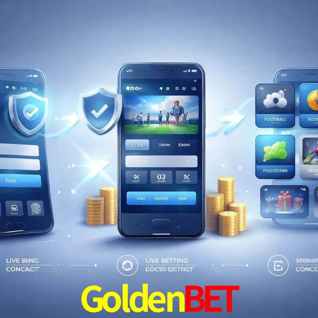 Pasos de acceso a la app GoldenBet en pantalla de teléfono móvil